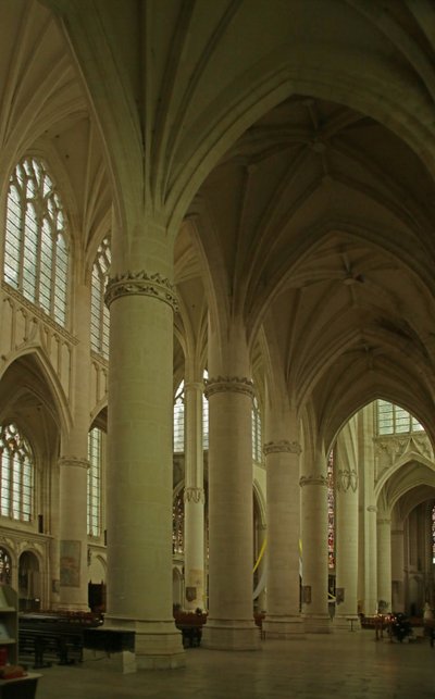 View of the south aisle by French School